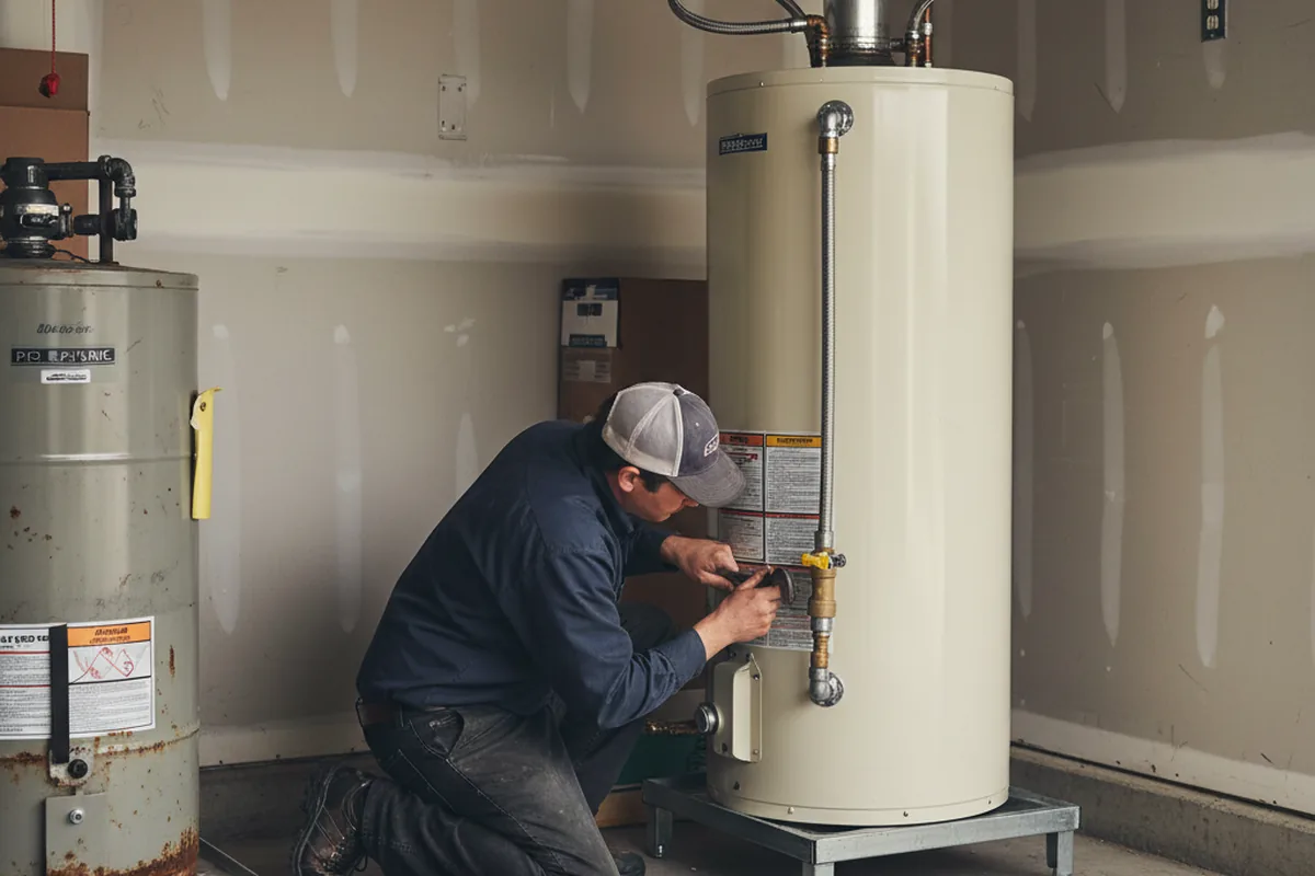 Water heater and shutoff valve replacement in Hamersville